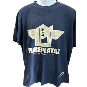 Vintage Y2K Pure Playaz P1 Wing Series T-Shirt Graphic Streetwear Hip Hop XL